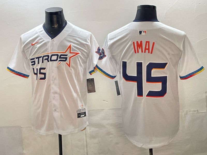 Men 2026 Houston Astros #45 Imai white 4th generations Nike MLB Jersey style 01